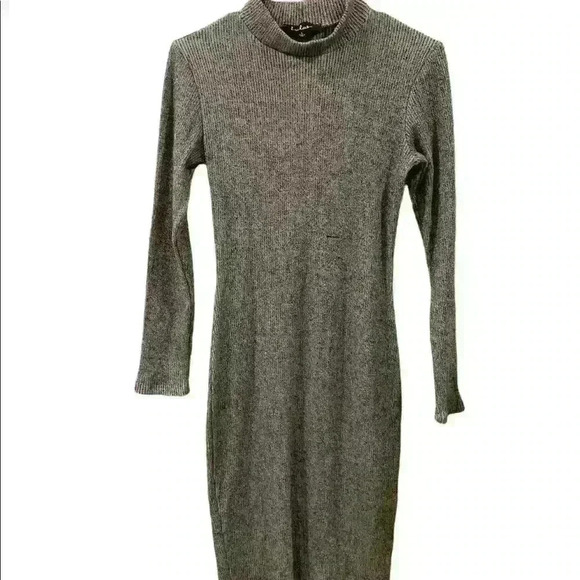 COPY - Lulu’s Grey Sweater Dress - Picture 1 of 3